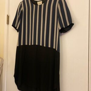 Mason Navy and Cream Striped Dress